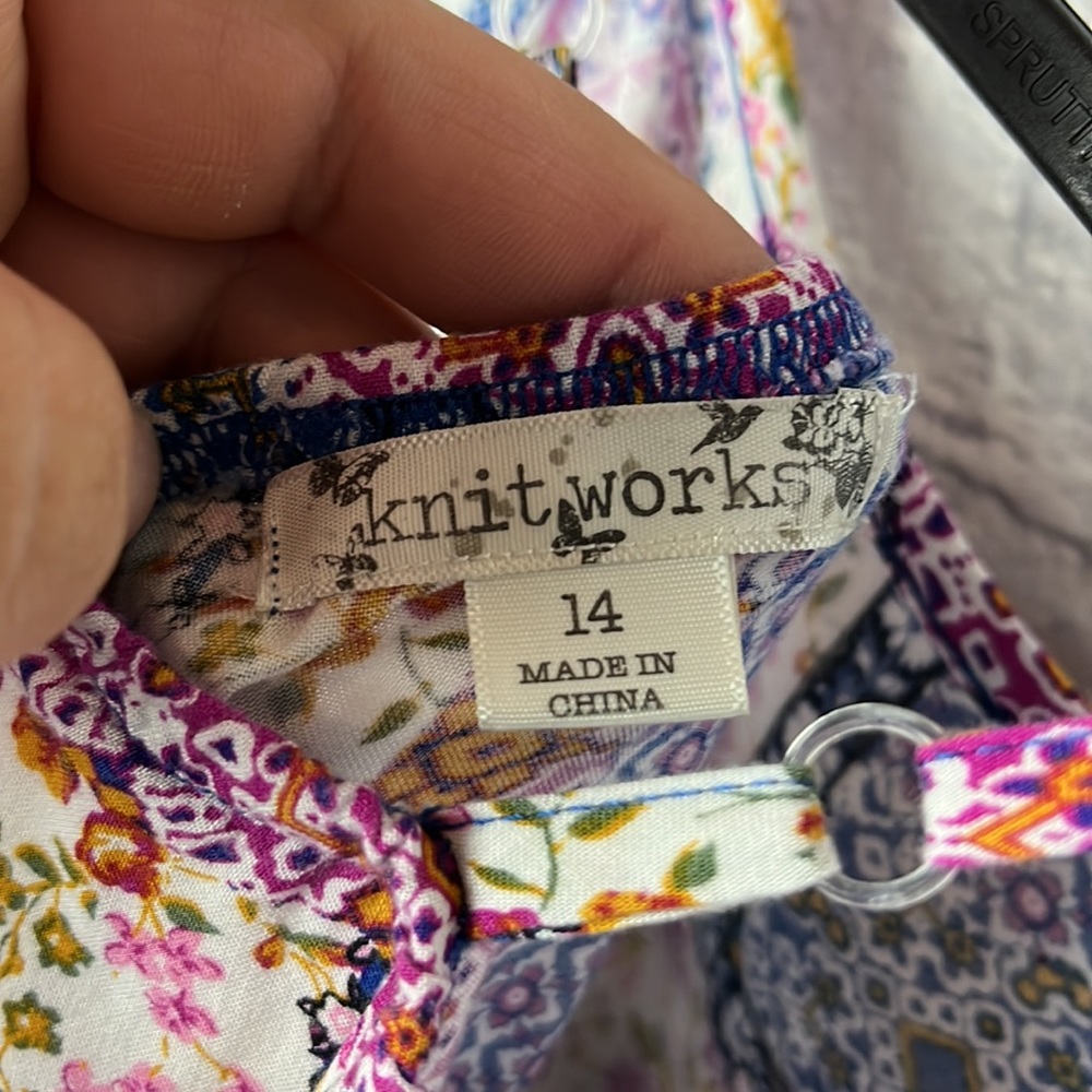 Knitworks Ruffled Floral Spring Dress - Picture 7 of 8